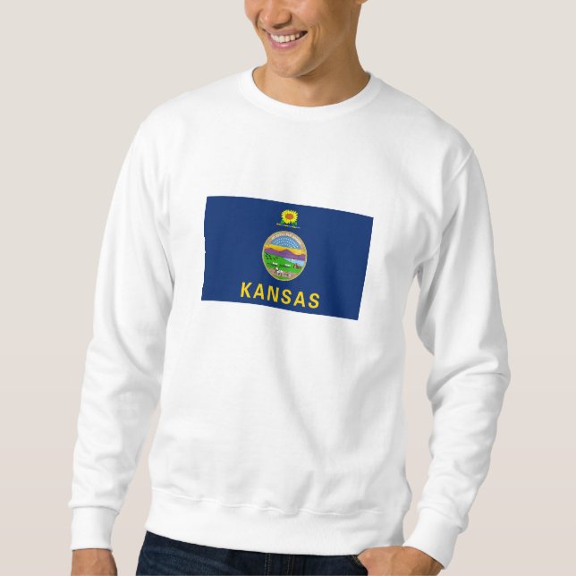 Staatsflagge Kansas Sweatshirt (Vorderseite)