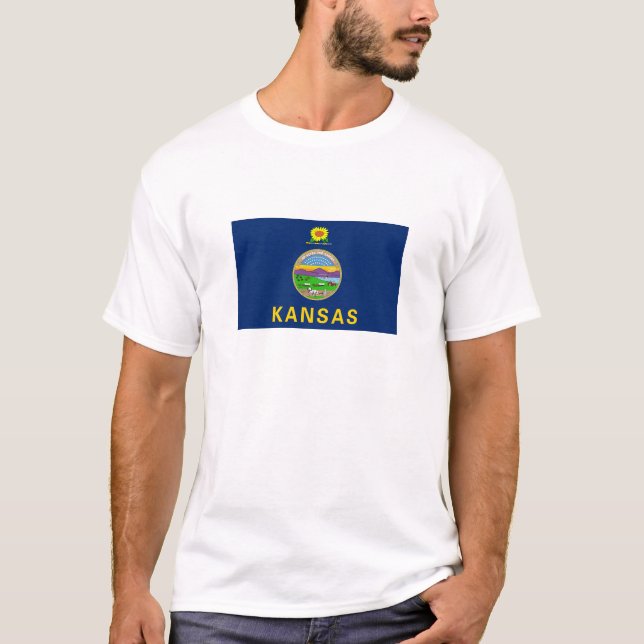 Staatsflagge Kansas T-Shirt (Vorderseite)
