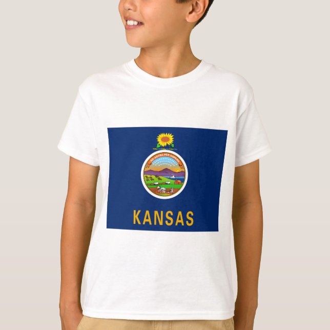 Staatsflagge Kansas T-Shirt (Vorderseite)