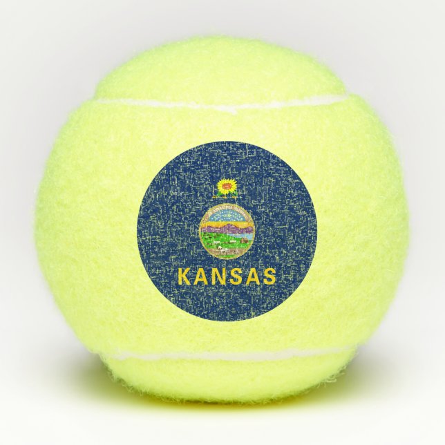 Staatsflagge Kansas Tennisbälle (Vorderseite)