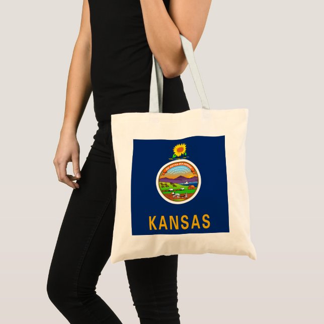 Staatsflagge Kansas Tragetasche (Vorderseite (Produkt))