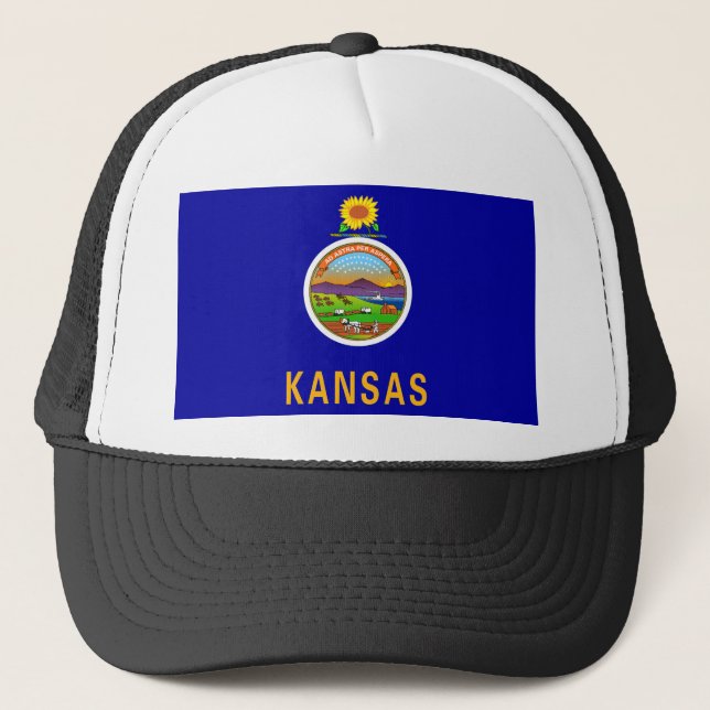 Staatsflagge Kansas Truckerkappe (Vorderseite)