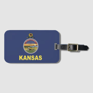 Staatsflagge Kansas, USA Gepäckanhänger