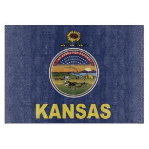 Staatsflagge Kansas, USA Schneidebrett