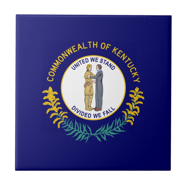Staatsflagge Kentucky Fliese (Vorderseite)