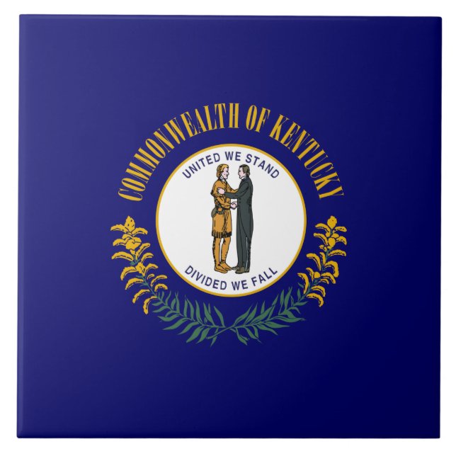 Staatsflagge Kentucky Fliese (Vorderseite)