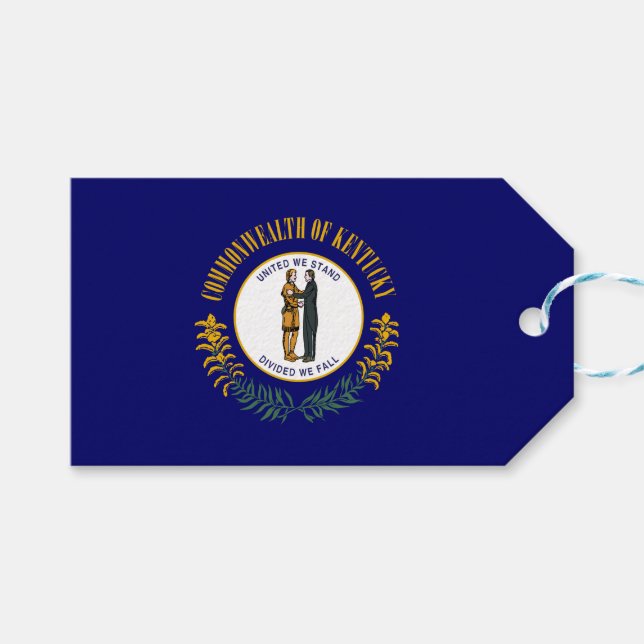 Staatsflagge Kentucky Geschenkanhänger (Vorderseite (Horizontal))