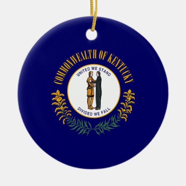 Staatsflagge Kentucky Keramik Ornament (Vorne)