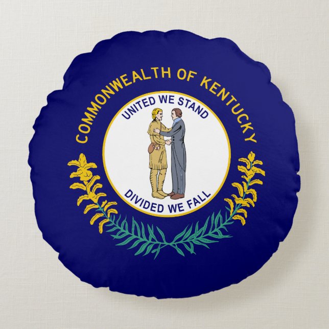 Staatsflagge Kentucky Rundes Kissen (Vorderseite)