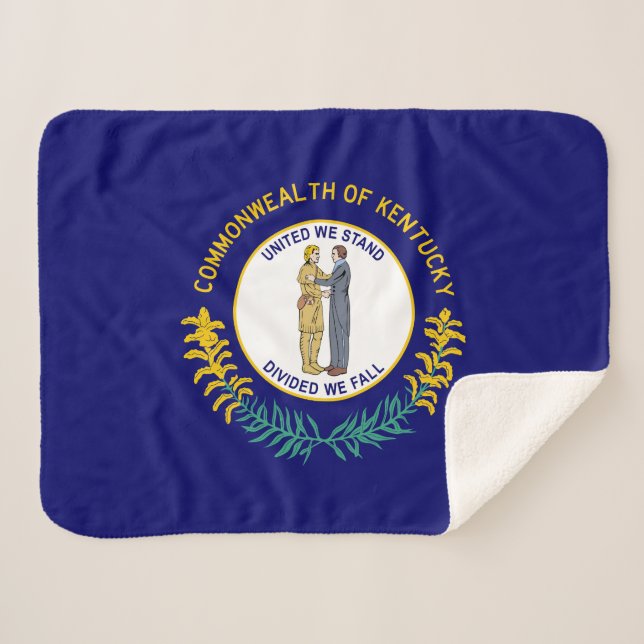 Staatsflagge Kentucky Sherpadecke (Vorderseite (Horizontal))
