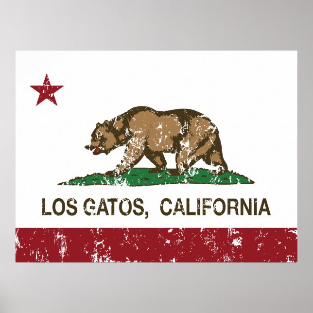 Staatsflagge Los Gatos Poster (Vorne)