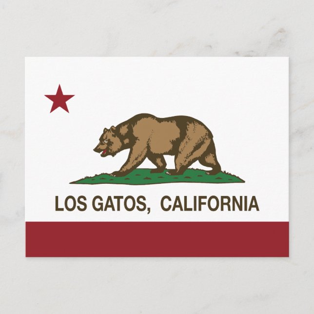 Staatsflagge Los Gatos Postkarte (Vorderseite)
