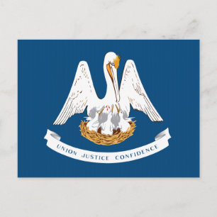 Staatsflagge Louisiana Postkarte