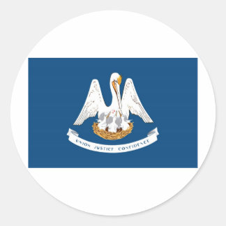 Staatsflagge Louisiana Runder Aufkleber
