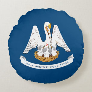 Staatsflagge Louisiana Rundes Kissen