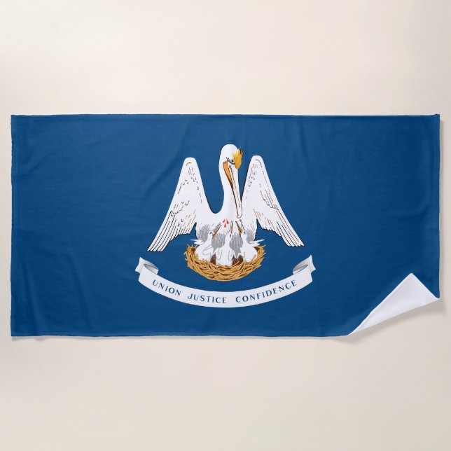 Staatsflagge Louisiana Strandtuch (Vorderseite)