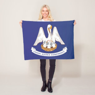 Staatsflagge Louisiana, USA Fleecedecke
