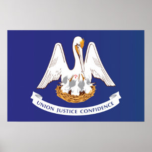 Staatsflagge Louisiana, USA Poster