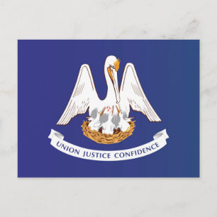 Staatsflagge Louisiana, USA Postkarte