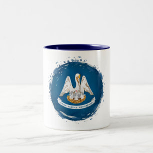 Staatsflagge Louisiana Zweifarbige Tasse