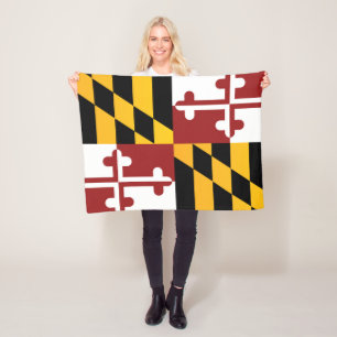 Staatsflagge Maryland, USA Fleecedecke