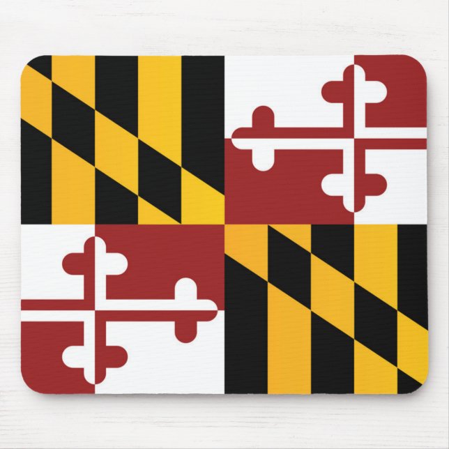 Staatsflagge Maryland, USA Mousepad (Vorne)