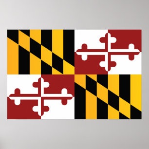Staatsflagge Maryland, USA Poster