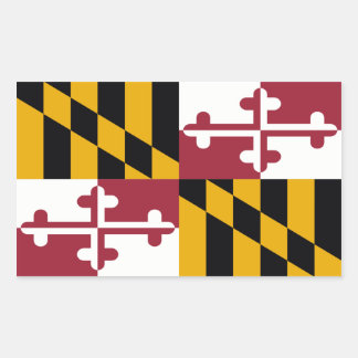 Staatsflagge Maryland, Vereinigte Staaten Rechteckiger Aufkleber