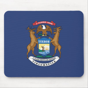 Staatsflagge Michigan, USA Mousepad