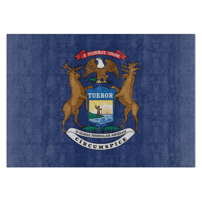Staatsflagge Michigan, USA Schneidebrett (Vorderseite)