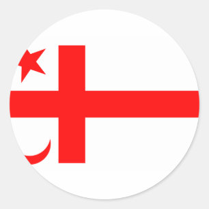 Staatsflagge Mikmaq Runder Aufkleber