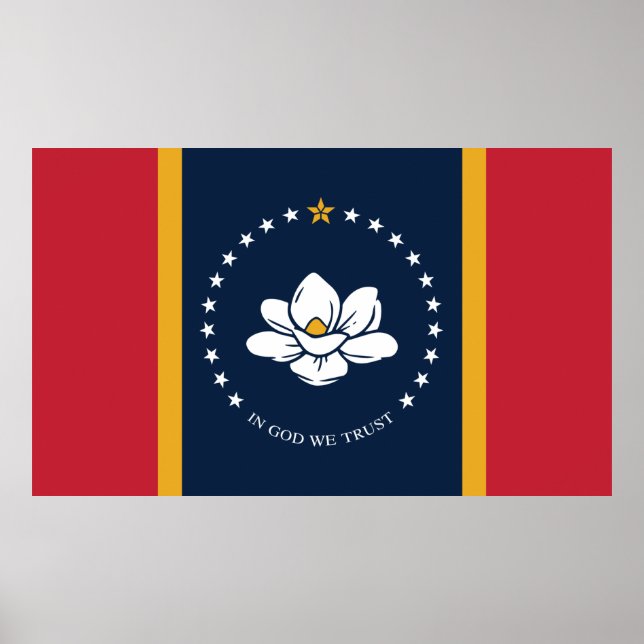 Staatsflagge Mississippi Poster (Vorne)