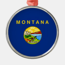 Staatsflagge Montana (MT, USA) Ornament Aus Metall
