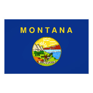 Staatsflagge Montana USA Fotodruck