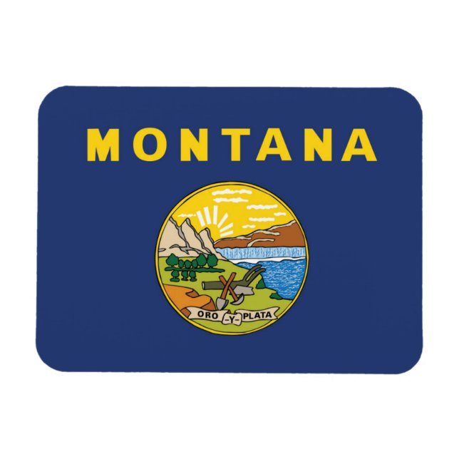 Staatsflagge Montana, USA Magnet (Horizontal)
