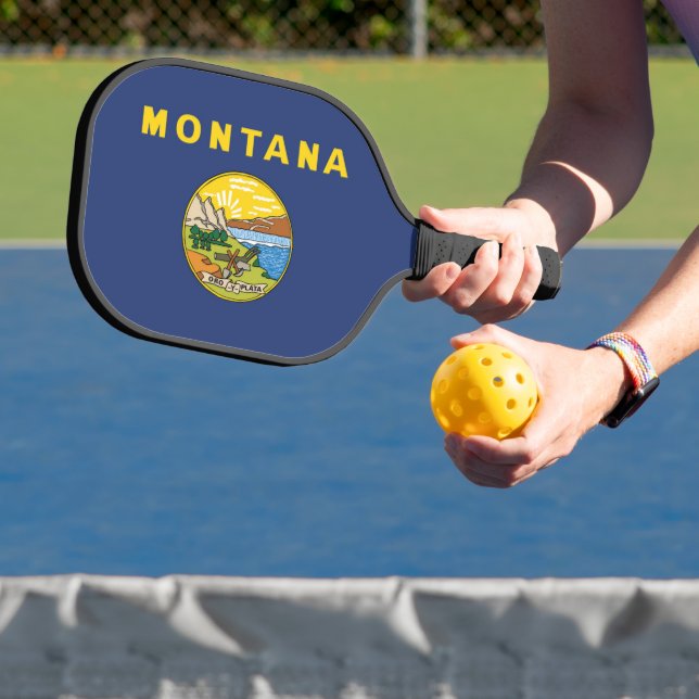 Staatsflagge Montana, USA Pickleball Schläger (InSitu)