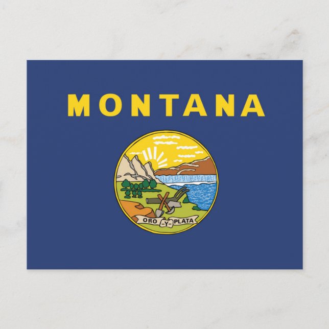 Staatsflagge Montana, USA Postkarte (Vorderseite)