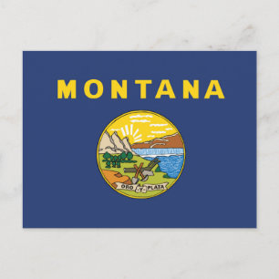 Staatsflagge Montana, USA Postkarte
