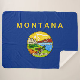 Staatsflagge Montana (USA) Sherpa Blanket Sherpadecke