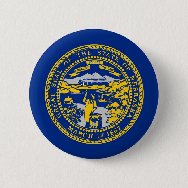 Staatsflagge Nebraska Button (Vorderseite)