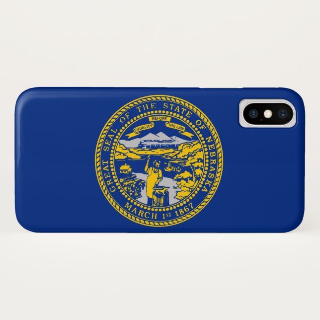 Staatsflagge Nebraska Case-Mate iPhone Hülle (Rückseite (Horizontal))