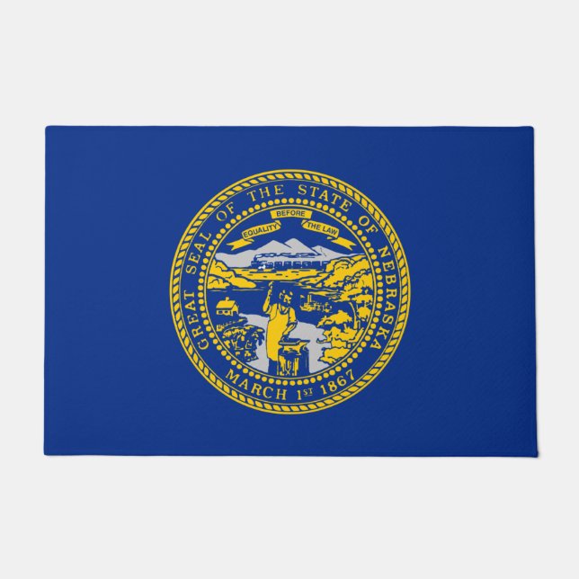Staatsflagge Nebraska Fußmatte (Vorderseite)
