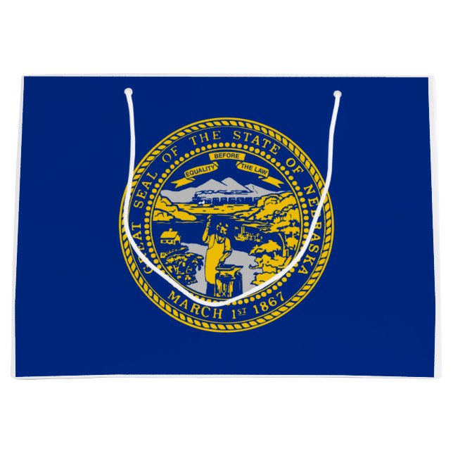 Staatsflagge Nebraska Große Geschenktüte (Vorderseite)