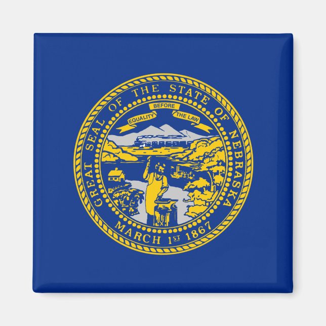 Staatsflagge Nebraska Magnet (Vorne)