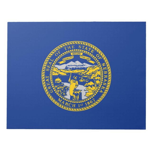 Staatsflagge Nebraska Notizblock (Vorderseite)