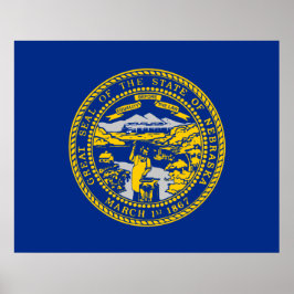 Staatsflagge Nebraska Poster