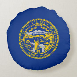 Staatsflagge Nebraska Rundes Kissen