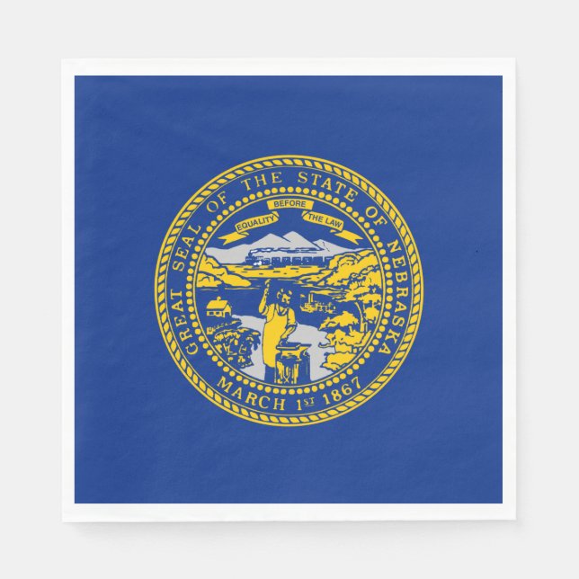 Staatsflagge Nebraska Serviette (Vorderseite)