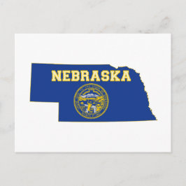 Staatsflagge Nebraska und Karte