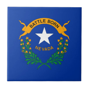 Staatsflagge Nevada Fliese